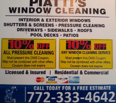 Piatti's Window Cleaning LLC - Stuart, FL