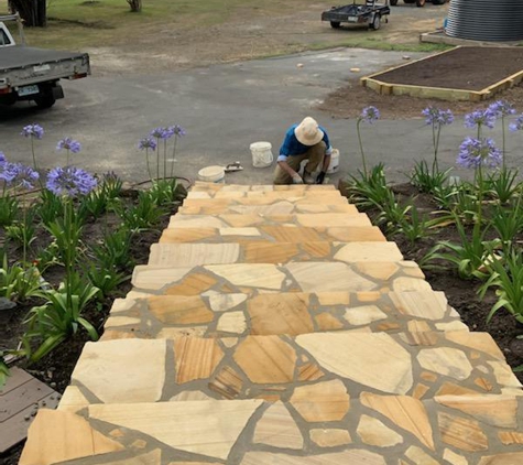 Mark Campbell Bricklaying Services - Geeveston, TAS. Foot path and steps