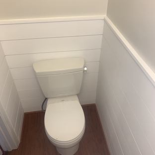 Wesley Home Improvement,LLC - Woodbridge, VA. Shiplap installed in powder room