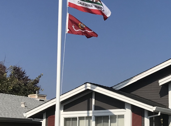 Sacramento Flag Works - Sacramento, CA. My flag pole and brick base done by Jim “Flagworks of Sacramento”
