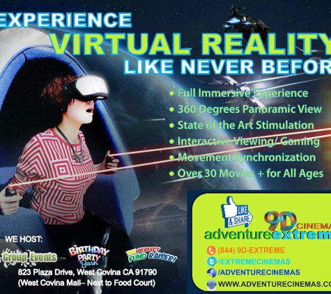 9D Adventure Extreme VR Cinemas - West Covina, CA