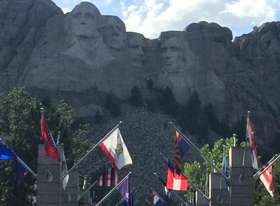 Mount Rushmore Concessions Xanterra Park - Keystone, SD. View from the patio outside the restaurant.