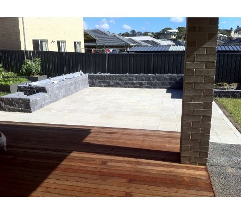 Pave The Way Landscaping - Tighes Hill, NSW. Block garden bed; paving