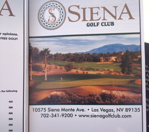 Siena Golf Club - Las Vegas, NV