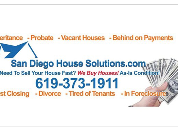 San Diego House Solutions - Lakeside, CA. Sell your house Fast in San Diego