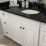 Bella's Custom Painting Inc - Naples, FL. Bathroom cabinets that Bella’s Custom Painting did a professionally beautiful job after another painter ruined it… I highly recommend them.