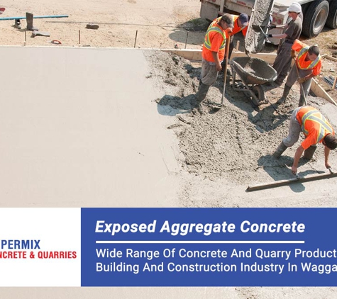 Supermix Concrete & Quarries - East Wagga Wagga, NSW. Exposed Aggregate Concrete