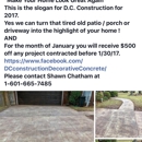 D.C.Construction LLC - Stamped & Decorative Concrete