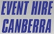 Event Hire Canberra - Hire - Party Equipment
