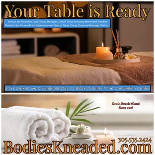 Bodies Kneaded Massage Spa South Beach Miami - Miami Beach, FL. Phone 305.535.2424