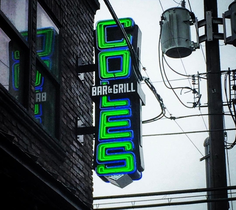 Plumb Signs - Tacoma, WA. Coles Bar & Grill