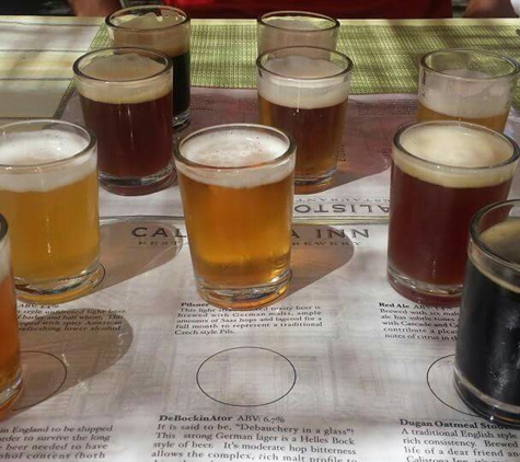 Calistoga Inn Restaurant & Brewery - Calistoga, CA. The flight of beers.