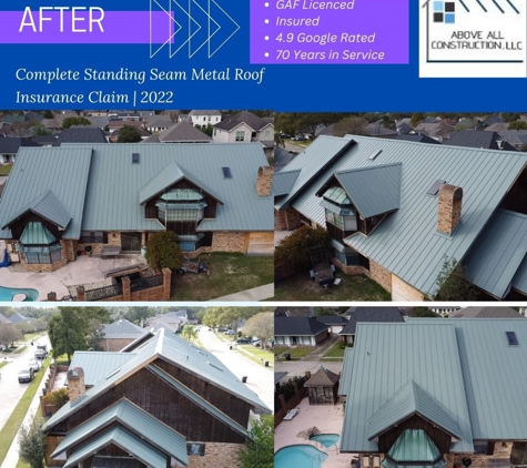 Above All Construction. Residential Roof Replacement