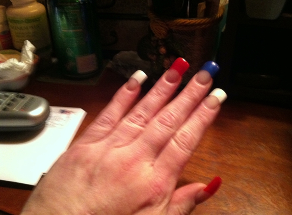 Diamond Nails - Citrus Heights, CA. It was for Fourth Of July a few years ago.