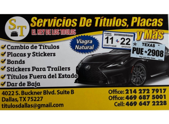 Servicios De Titulos Placas Y Mas - Dallas, TX