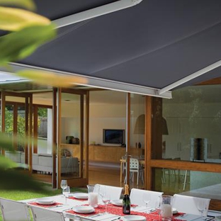 Emporium Blinds, Curtains, Shutters & Awnings - Wyong, NSW. Fixed, Folding, Pivot Arm & Ziptrack Awnings at Emporium Blinds