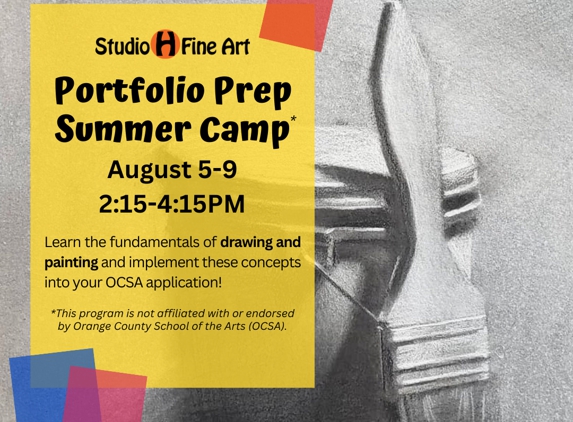 Studio H Fine Art - Irvine, CA. Summer Art Camps/Portfolio Prep