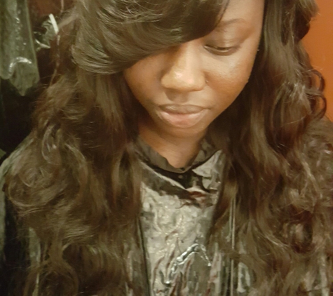 D'Angelette Studio (Style By Donna) - Baltimore, MD. Full weave with leave out
