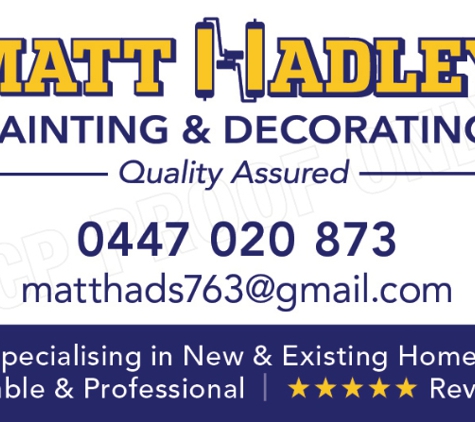 Matt Hadley Painting And Decorating - Bathurst, NSW
