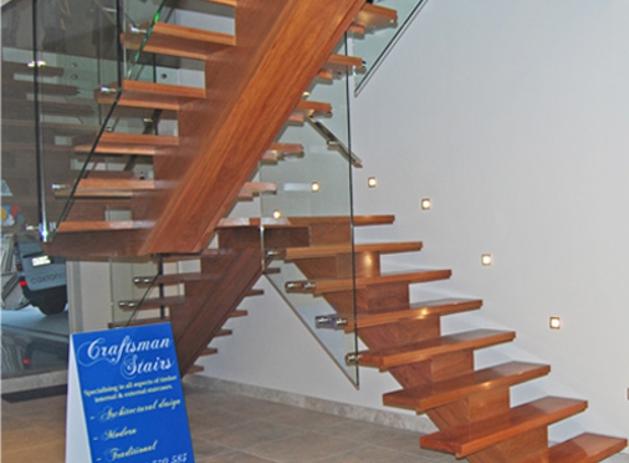 Craftsman Stairs. Timber & Glass Combination