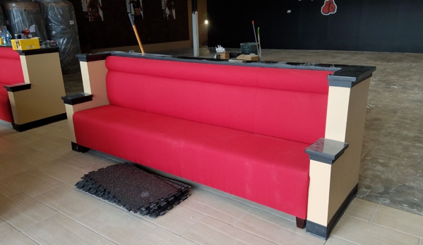 JDH Upholstery - Dallas, TX. 9 foot red couch