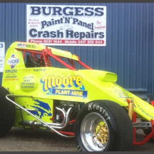 Burgess Paint 'N' Panel. Sponsored Speedway Car