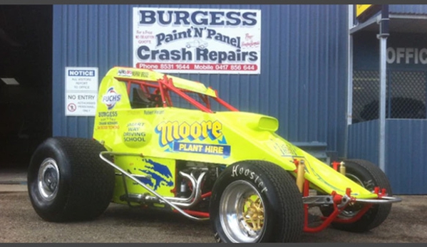 Burgess Paint 'N' Panel. Sponsored Speedway Car