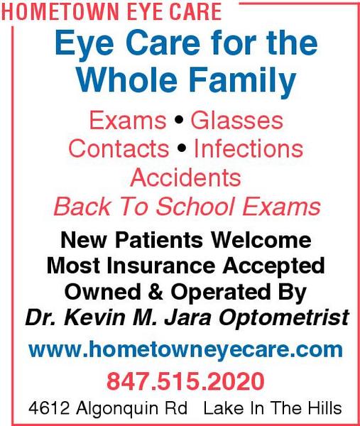 Hometown Eye Care 4612 W Algonquin Rd, Lake In The Hills, IL 60156 - YP.com