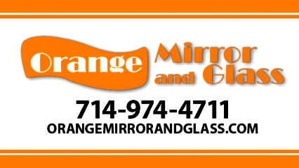Orange Mirror & Glass - Glass-Broken